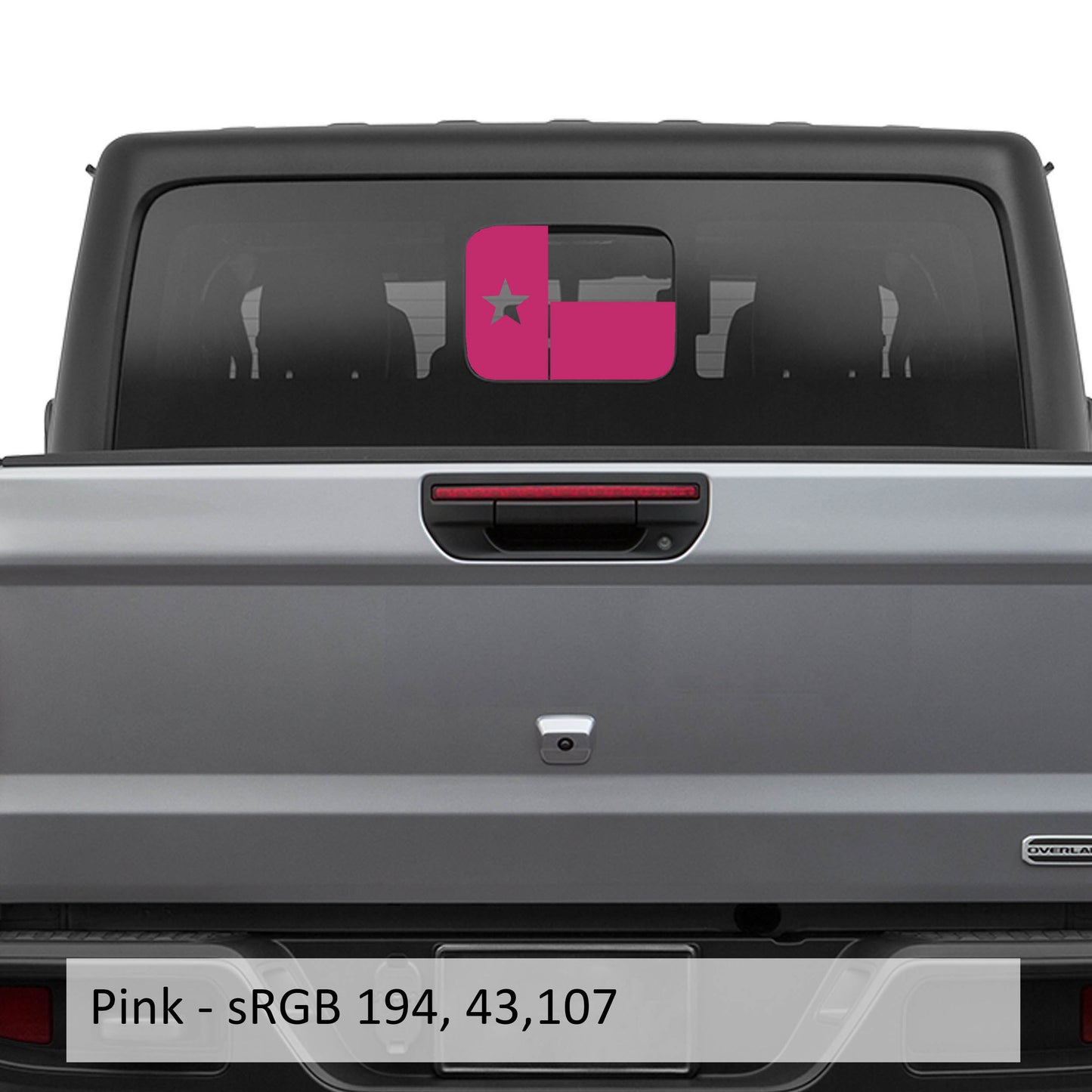 Texas Lonestar Flag Rear Sliding Window Vinyl Decal