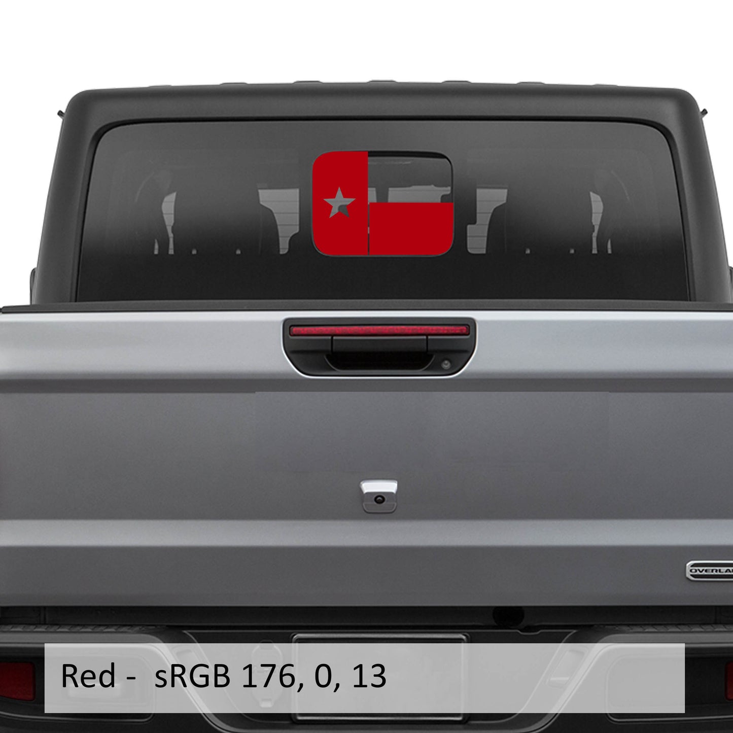 Texas Lonestar Flag Rear Sliding Window Vinyl Decal