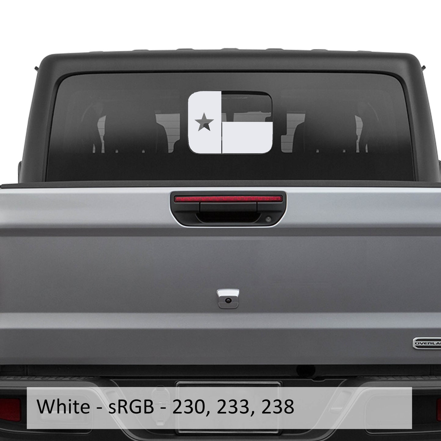 Texas Lonestar Flag Rear Sliding Window Vinyl Decal