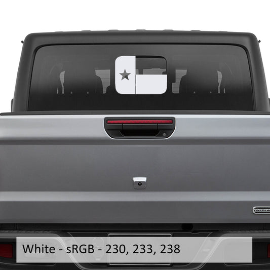 Texas Lonestar Flag Rear Sliding Window Vinyl Decal