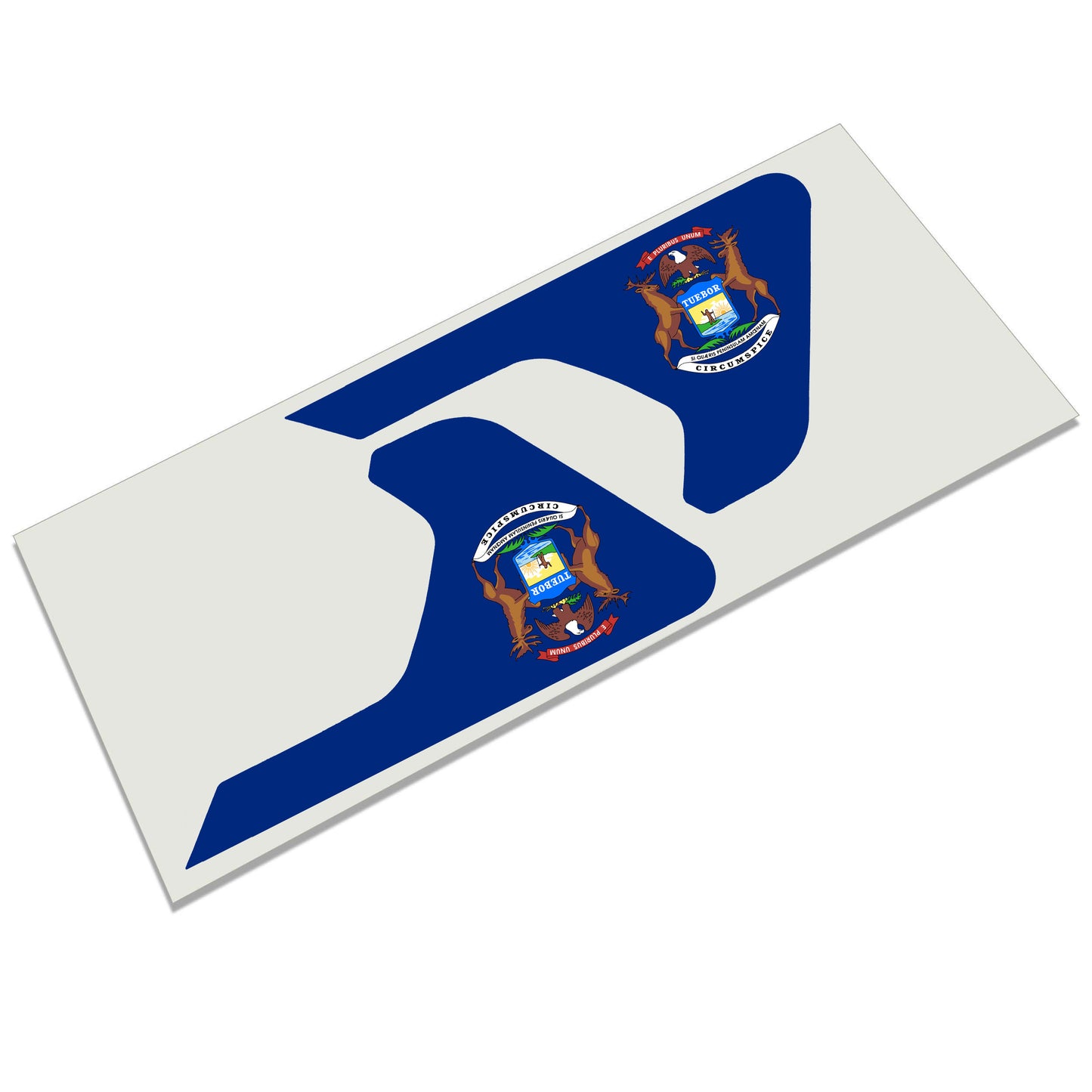 Michigan State Flag 2pc Vinyl Fender Decal Set - Fits Jeep Wrangler JL/Jeep Gladiator JT 2018+