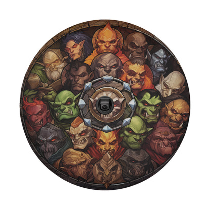Monster Slayers' Gathering Spare Tire Cover With Backup Camera Hole