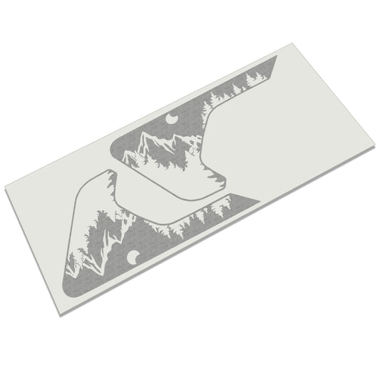 Mountains and Trees Fender Side Vent Vinyl Transfer Decal for Jeep Wrangler JL and Gladiator JT 2018 and Newer Off-Road Design
