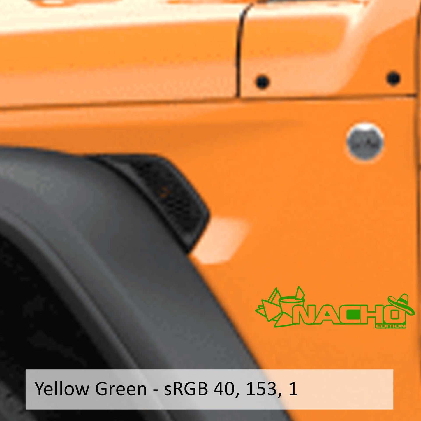 Nacho Chip Edition Decal v2 (Pair) Fender Decals For Wrangler/Gladiator JL/JT