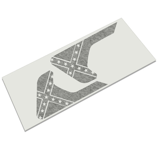 Rebel Dixie Blackout Fender Vent Transfer Decal Set - Fits Jeep Wrangler JL/Jeep Gladiator JT 2018+