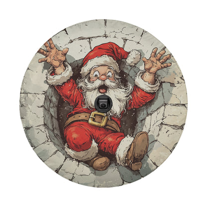 Santa's Great Chimney Escape Spare Tire Cover With Backup Camera Hole