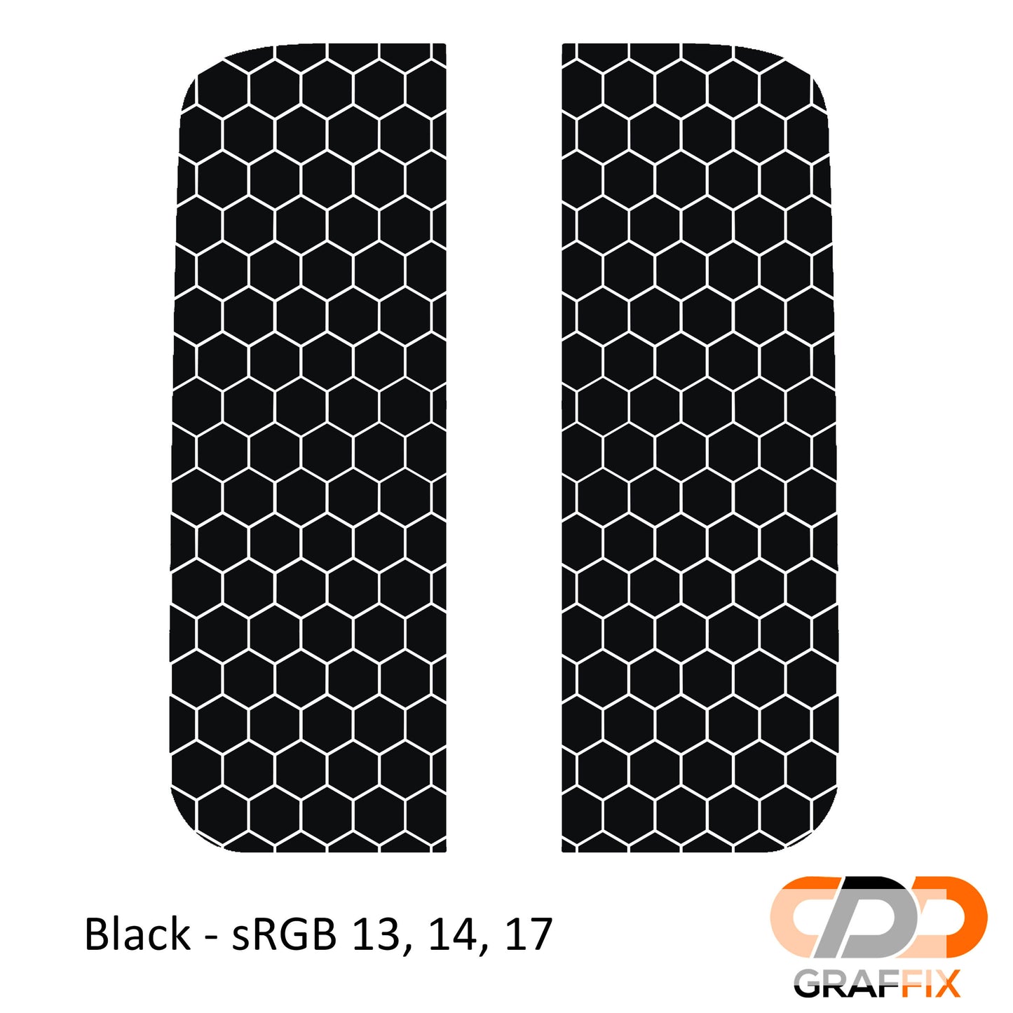 Honeycomb Hex Mesh Pattern Side Window Vinyl Decal Set - Fits Jeep Wrangler JL 2018+/Fits Jeep Gladiator JT 2020+