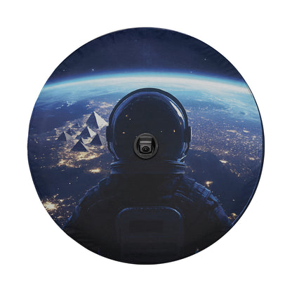 Space Station View Spare Tire Cover With Backup Camera Hole