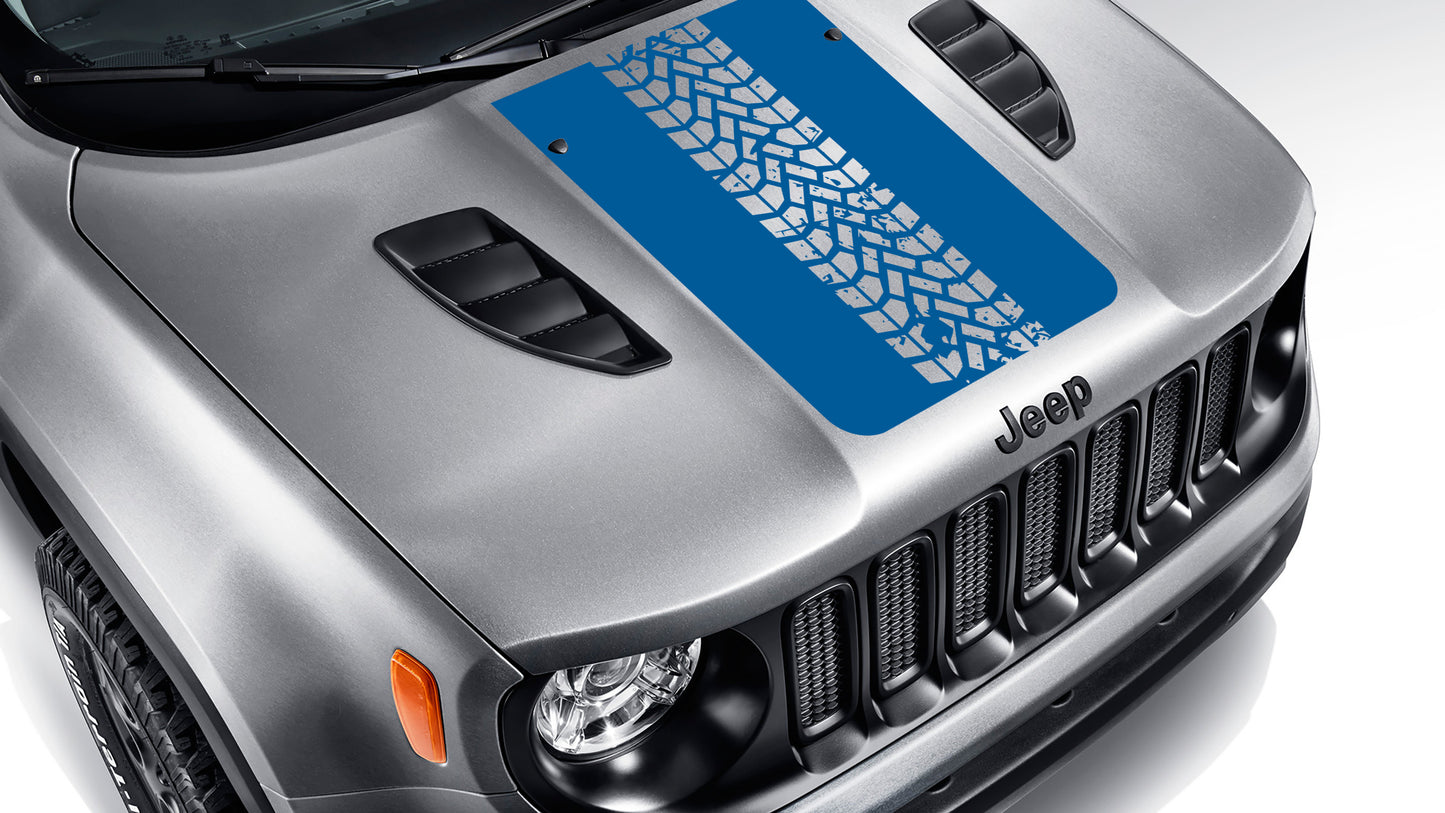 BU Tire Track Blackout Hood Vinyl Decal