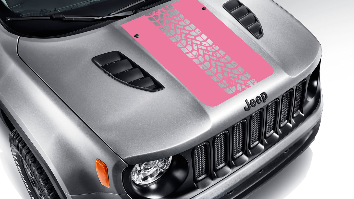 BU Tire Track Blackout Hood Vinyl Decal