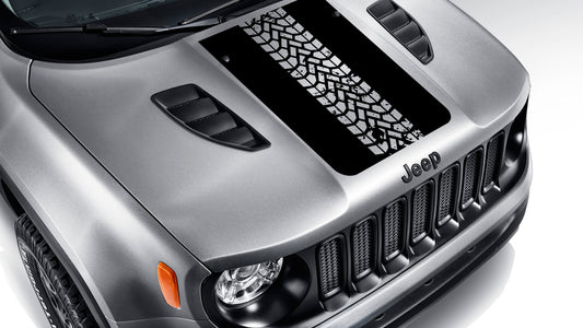 BU Tire Track Blackout Hood Vinyl Decal