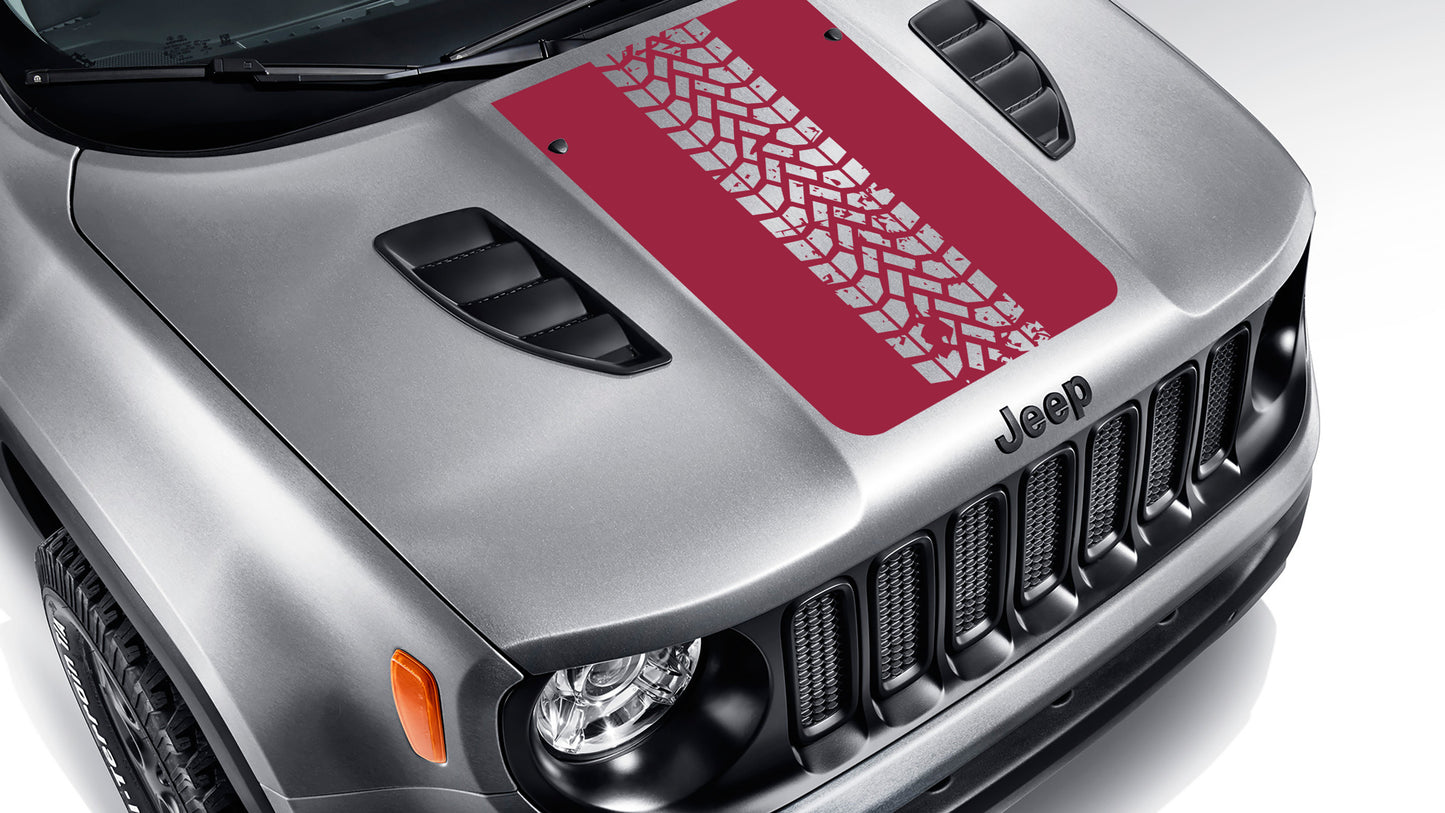 BU Tire Track Blackout Hood Vinyl Decal
