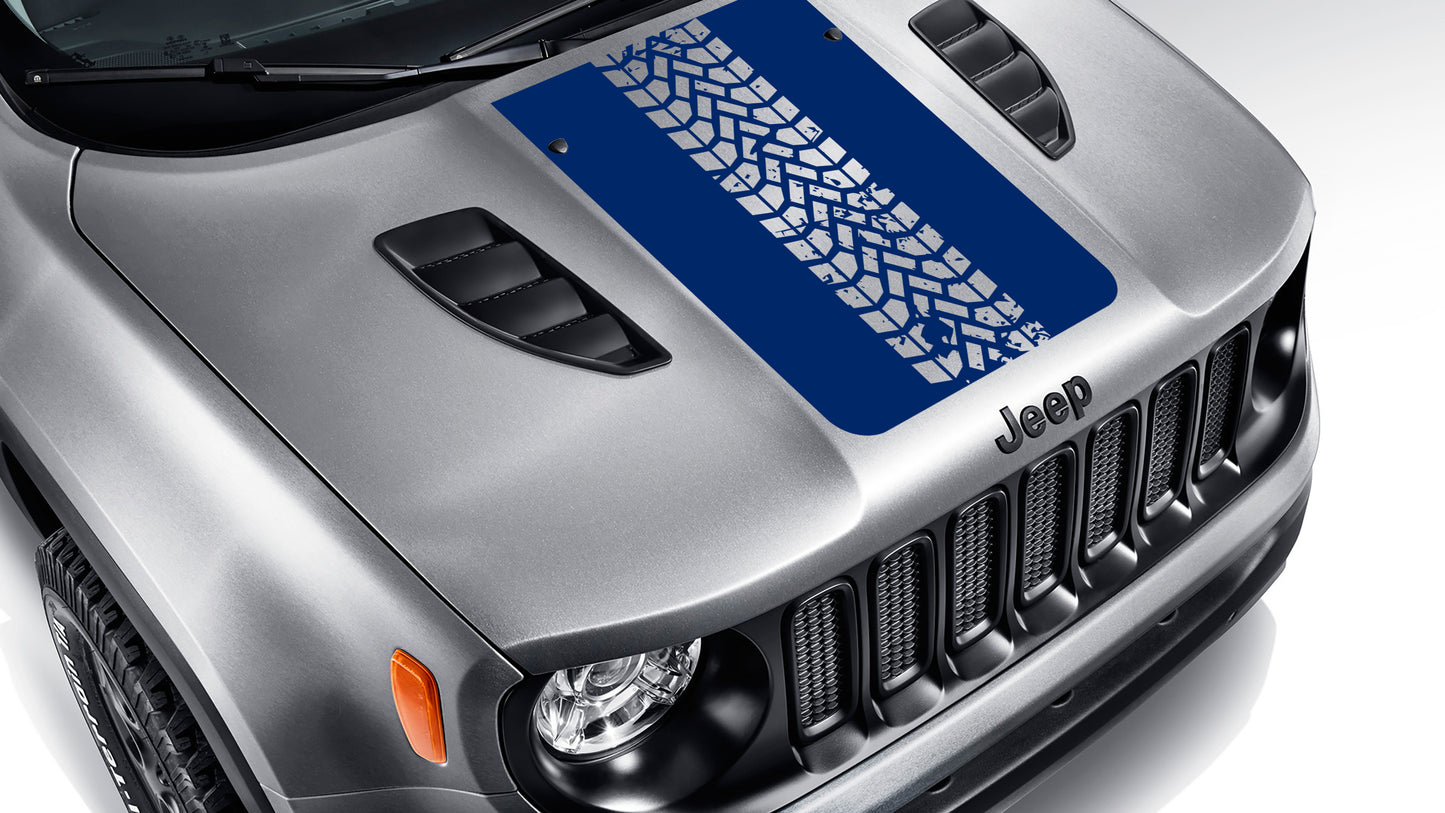BU Tire Track Blackout Hood Vinyl Decal
