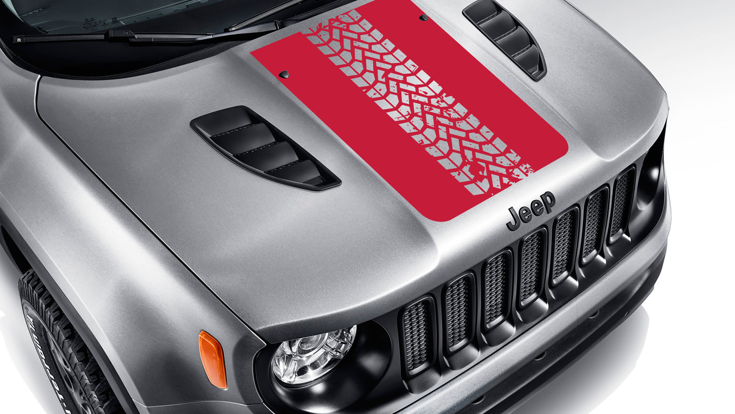 BU Tire Track Blackout Hood Vinyl Decal