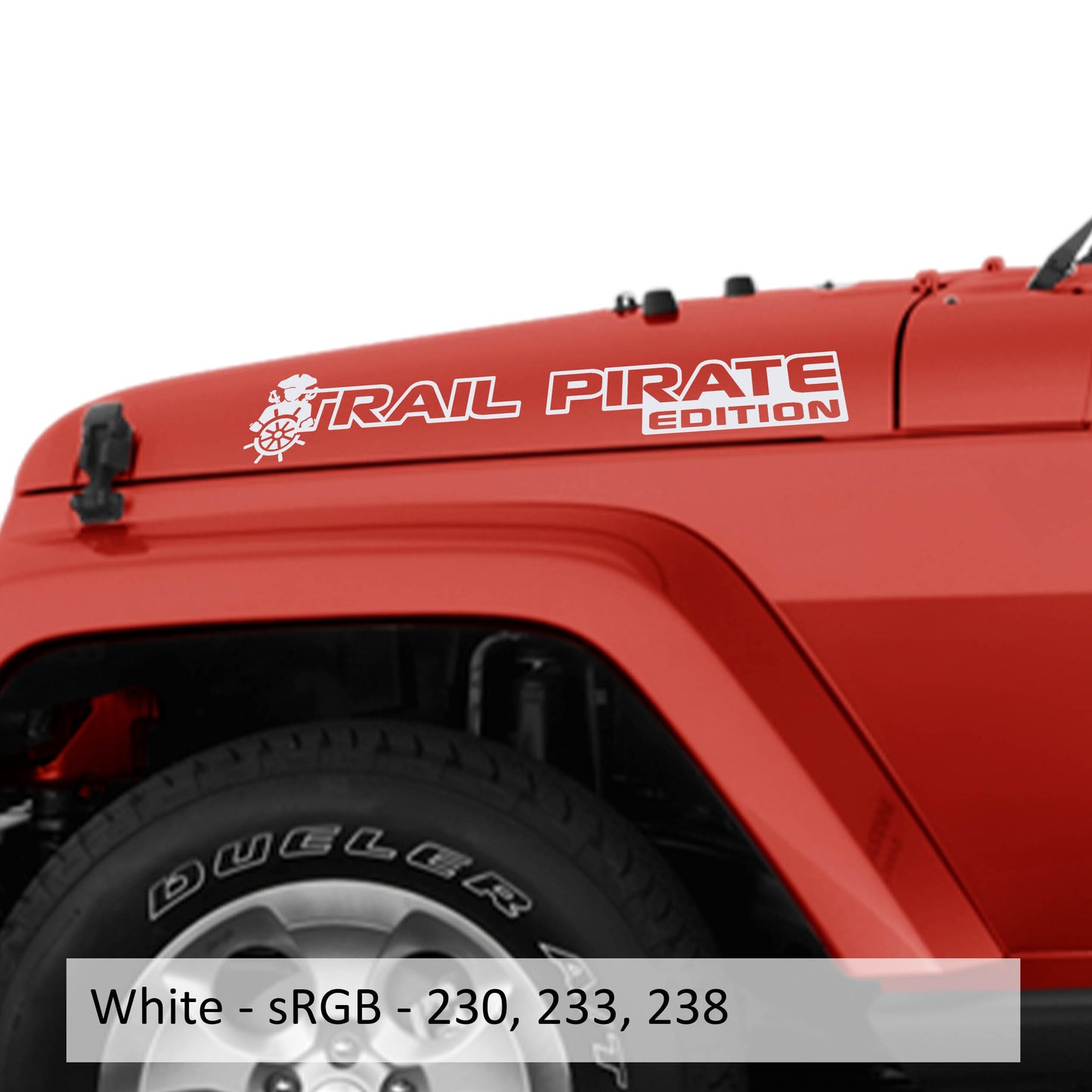 Trail Pirate Edition Side Hood Vinyl Decal Set (Pair)