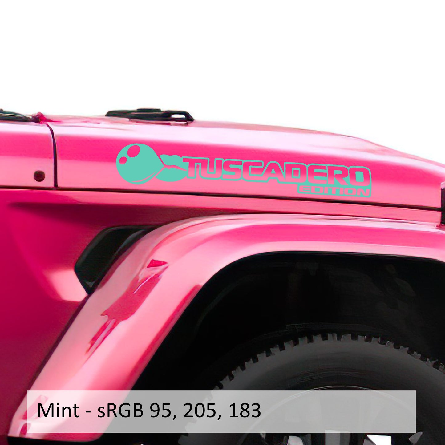 Tuscadero Bubblegum Edition Hood Decal Set (Pair)