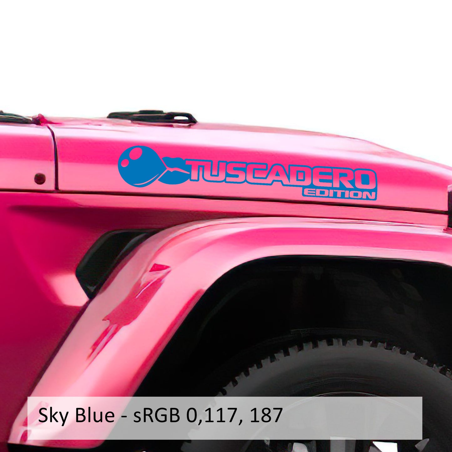 Tuscadero Bubblegum Edition Hood Decal Set (Pair)