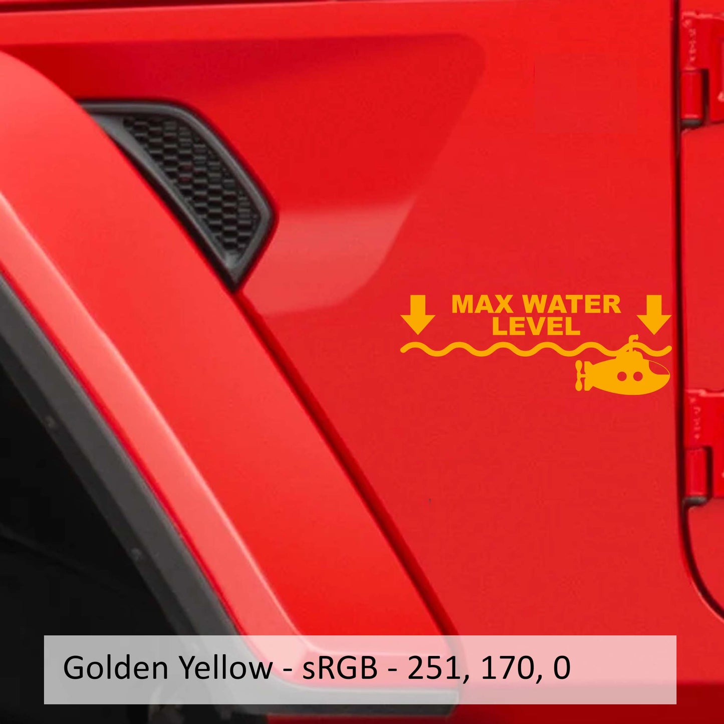 Max Maximum Water Level Submarine Vinyl Decal Set (Pair)