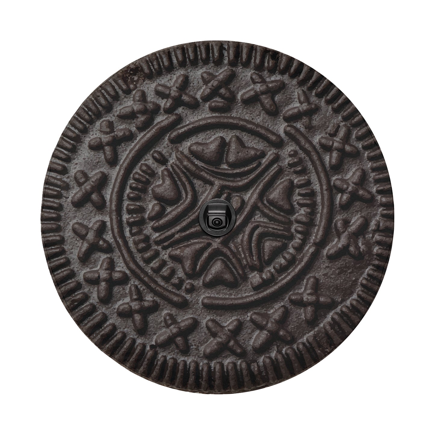 an oreo cookie on a white background