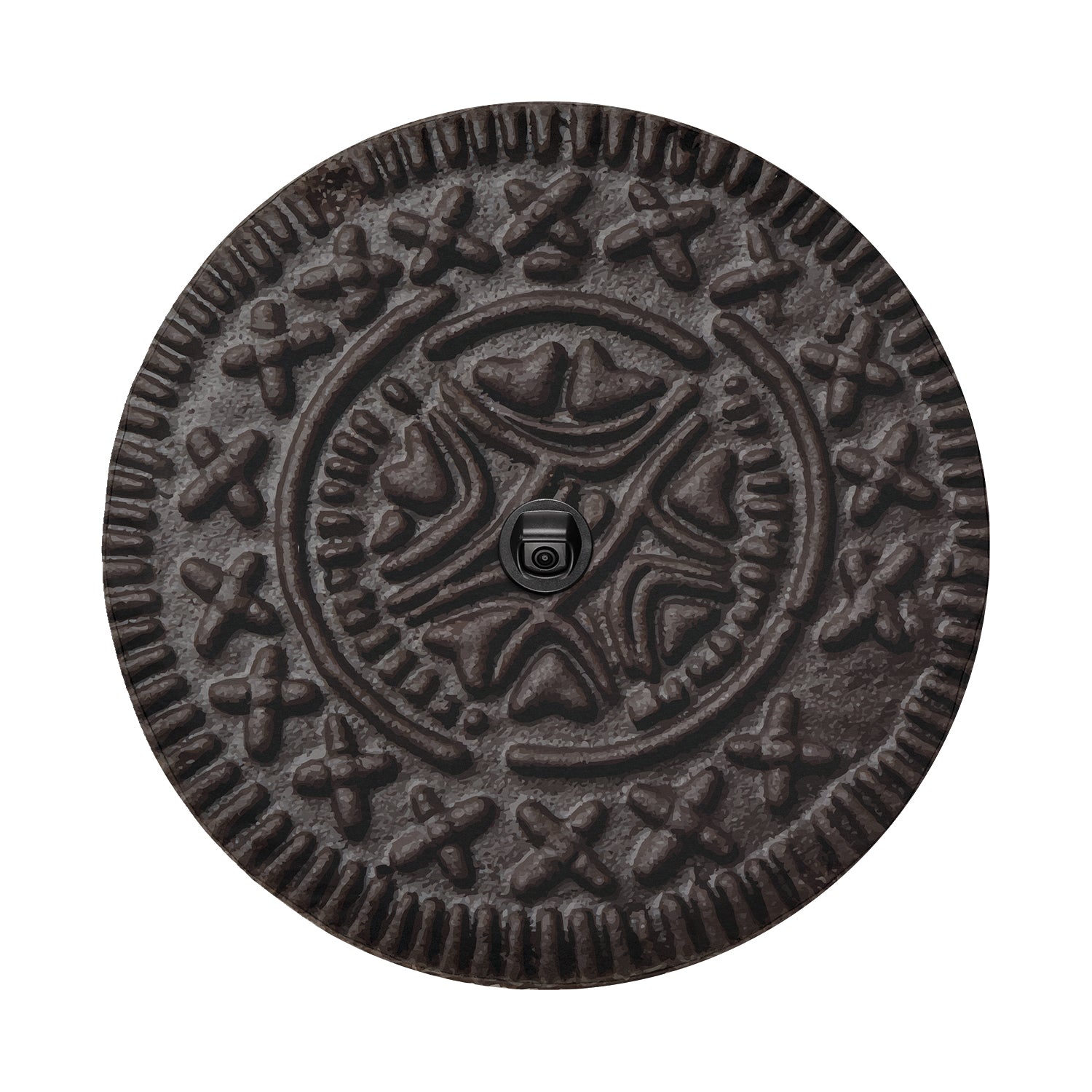 an oreo cookie on a white background