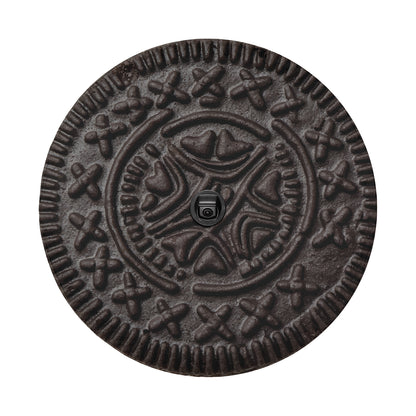 an oreo cookie on a white background