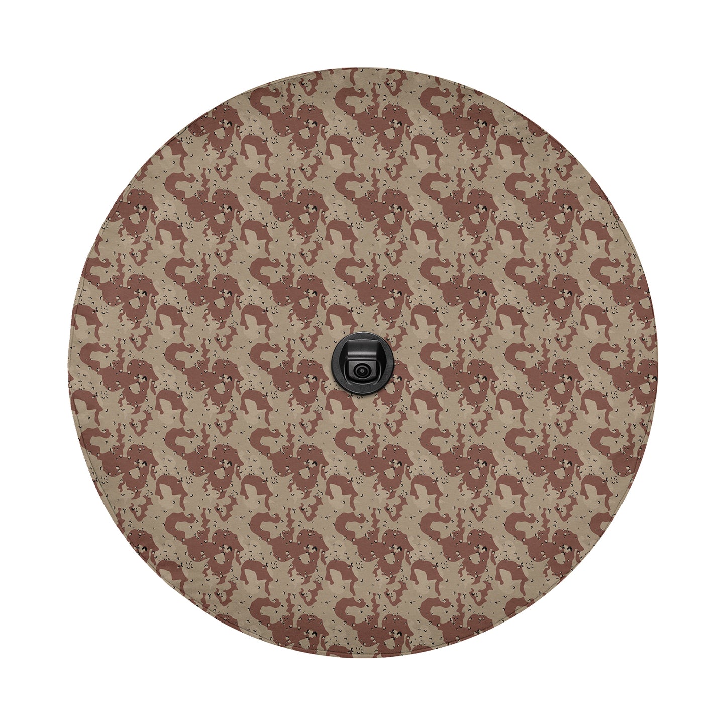 a round object with a pattern of elephants on it
