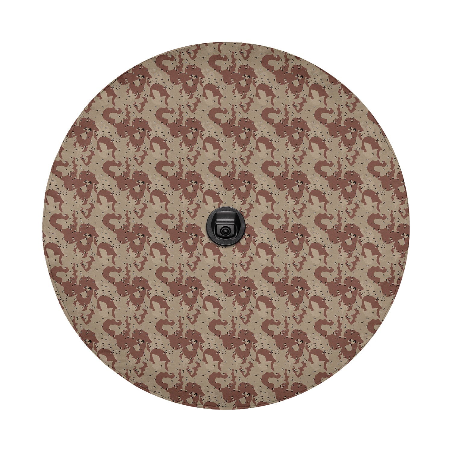 a round object with a pattern of elephants on it