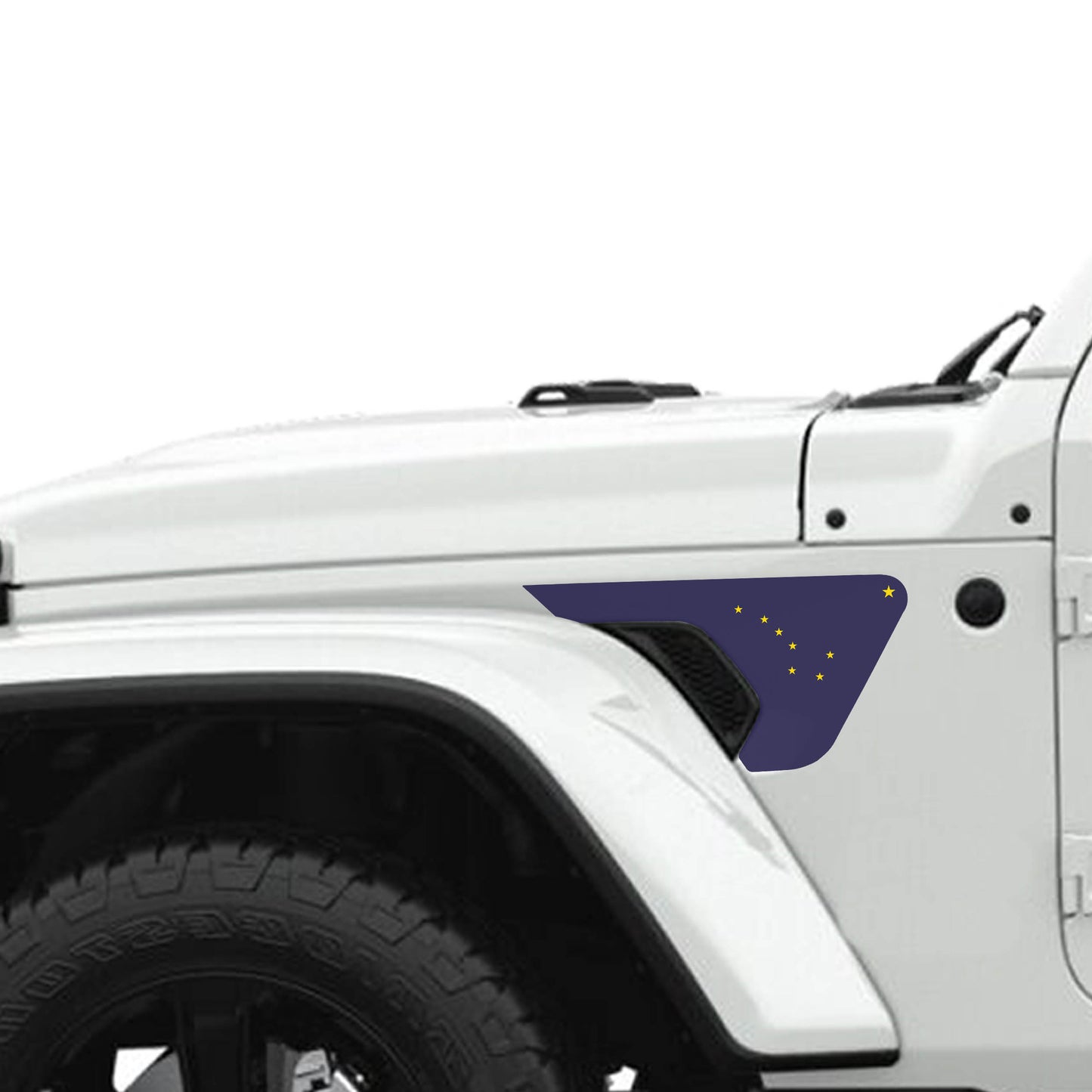 Alaska State Flag 2pc Vinyl Fender Decal - Fits Jeep Wrangler JL/Jeep Gladiator JT 2018+