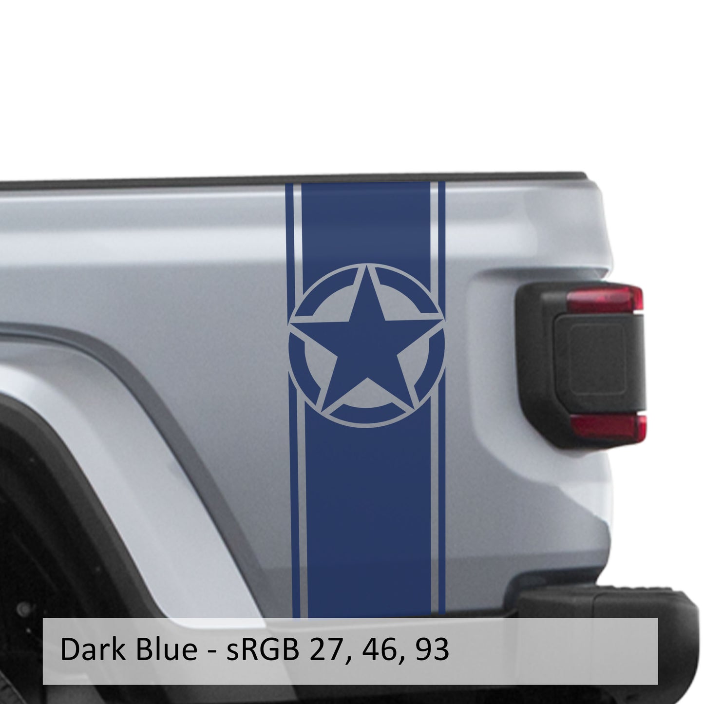 Alpha Romeo Star Bedside Stripe Graphic Decal Set - Fits Jeep Wrangler JL/Jeep Gladiator JT 2018+