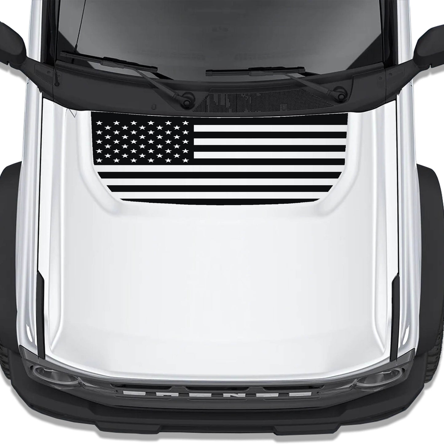 American Flag Blackout Hood Vinyl Decal Fits Ford Bronco 2021+