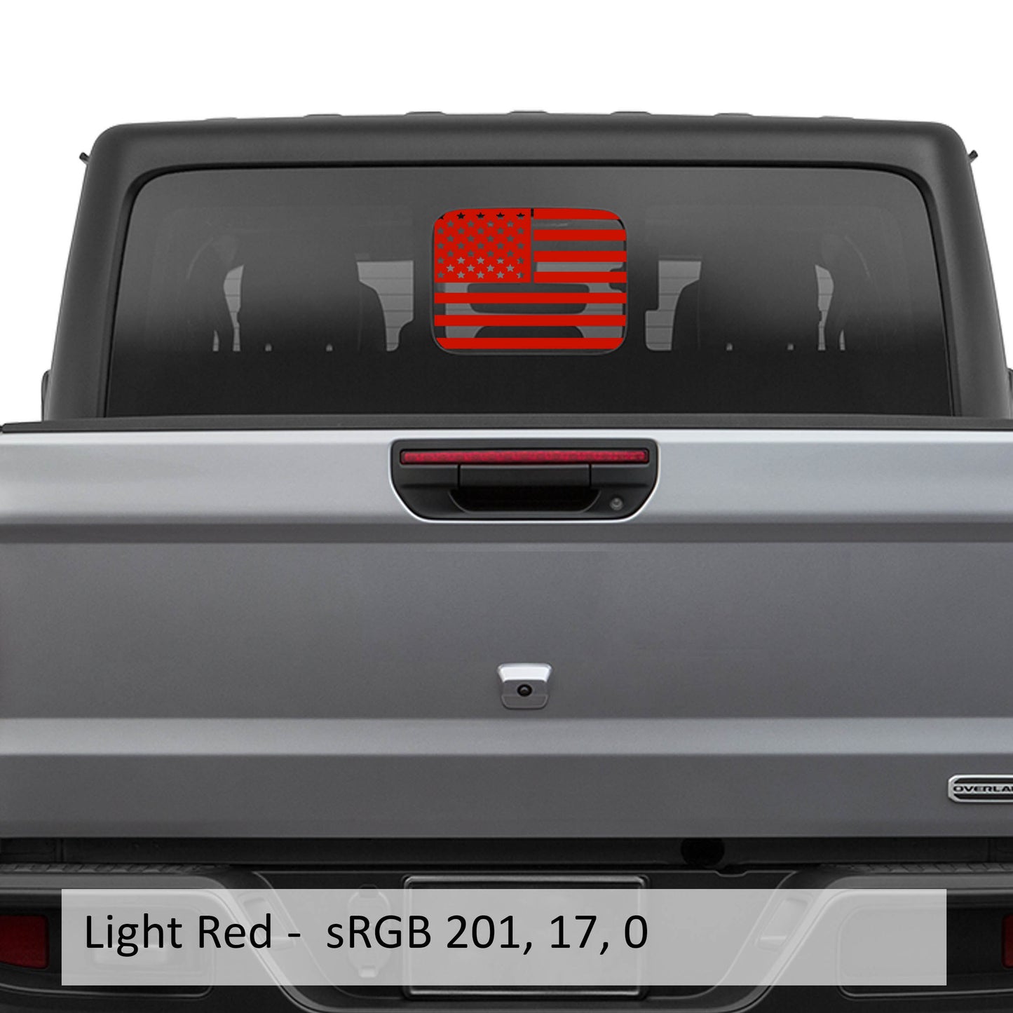 American Flag Vinyl Decal Sticker for Rear Slide Down Window for JT 2020+ Hard Top