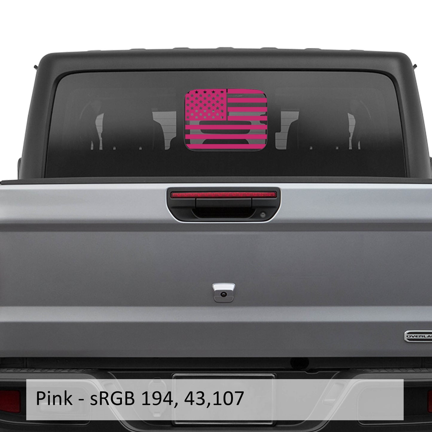 American Flag Vinyl Decal Sticker for Rear Slide Down Window for JT 2020+ Hard Top