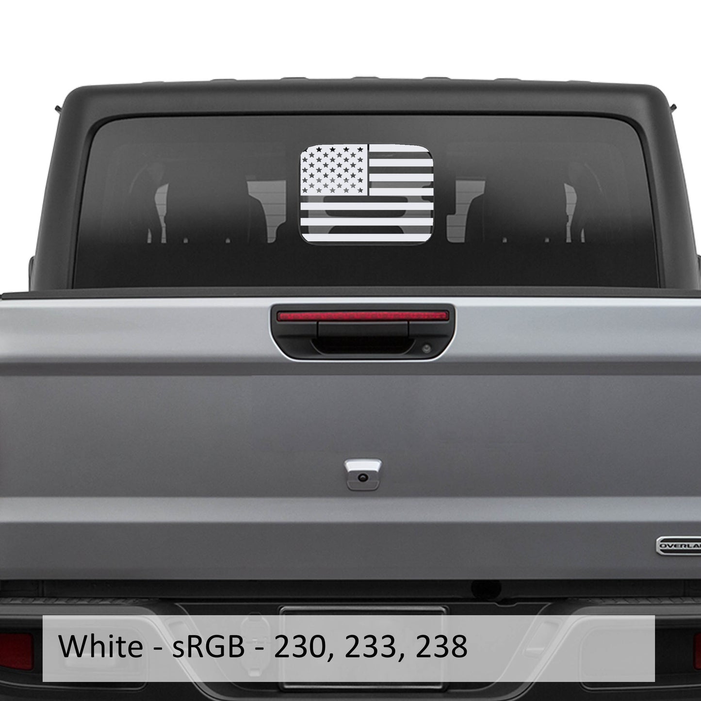 American Flag Vinyl Decal Sticker for Rear Slide Down Window for JT 2020+ Hard Top