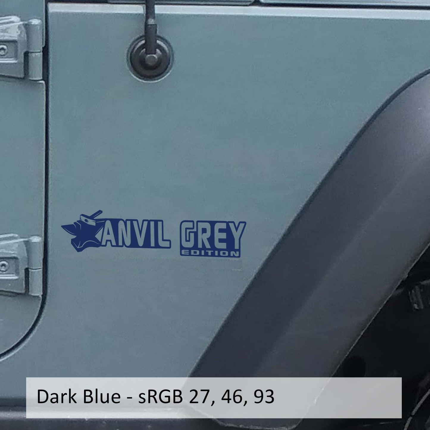 Anvil Grey Edition (Pair) Fender Decals For Wrangler/Gladiator JL/JT