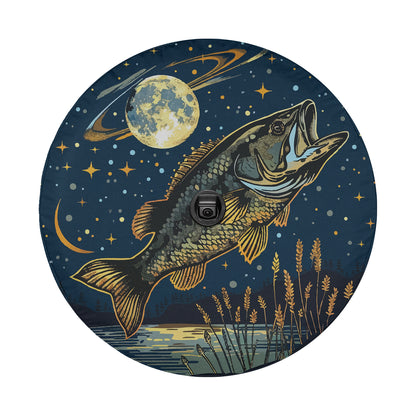 a painting of a fish jumping out of the water