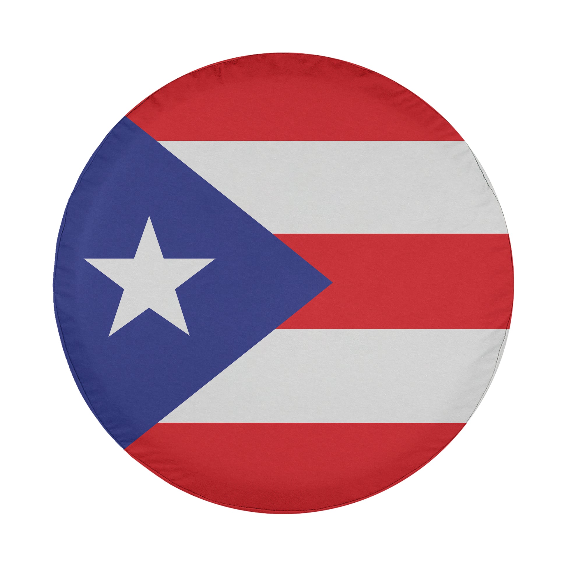 the flag of Puerto Rico, which consists of a blue field with a white star in the center.