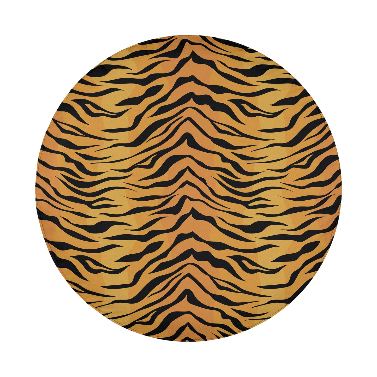 a circular picture of a tiger print pattern