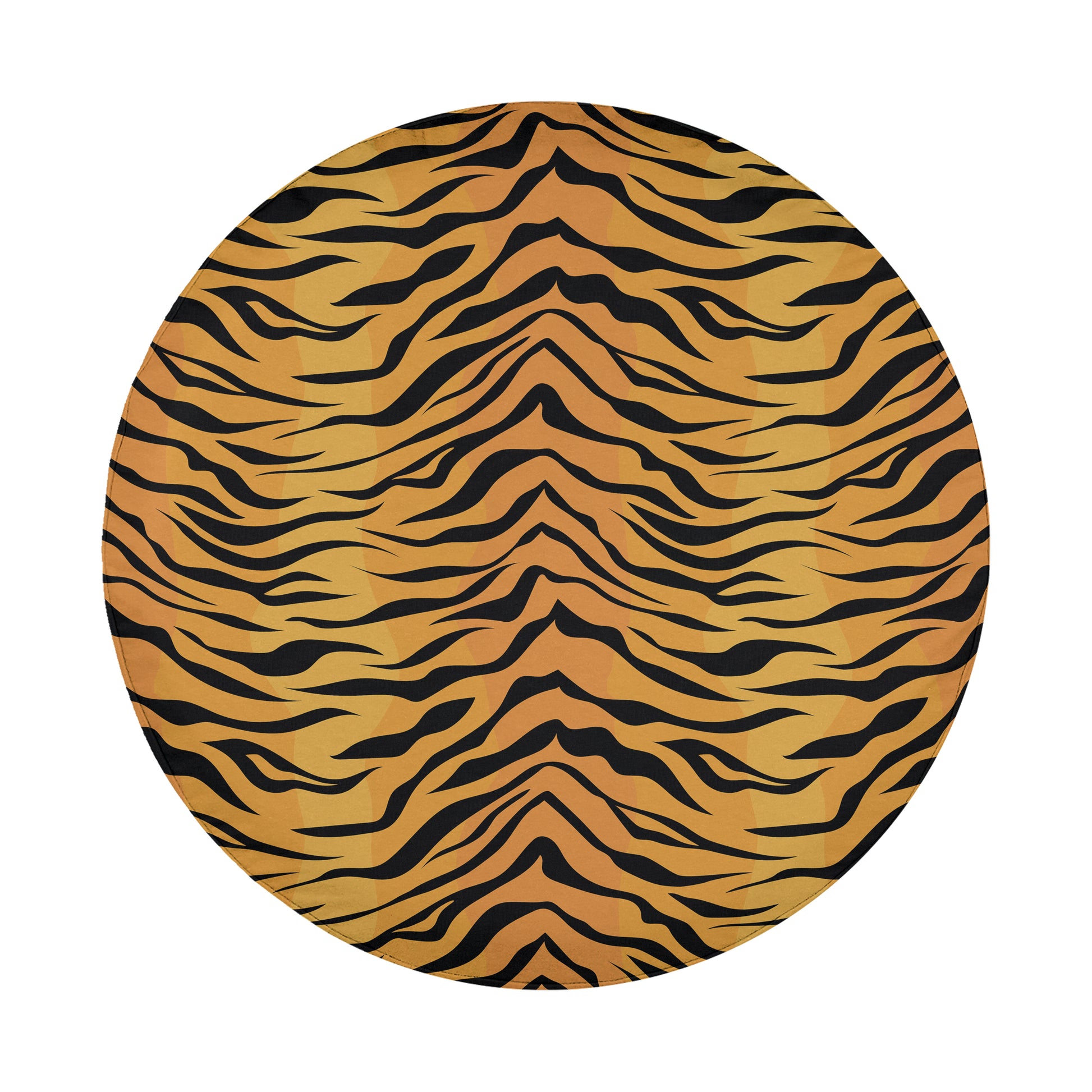 a circular picture of a tiger print pattern