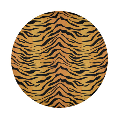 a circular picture of a tiger print pattern