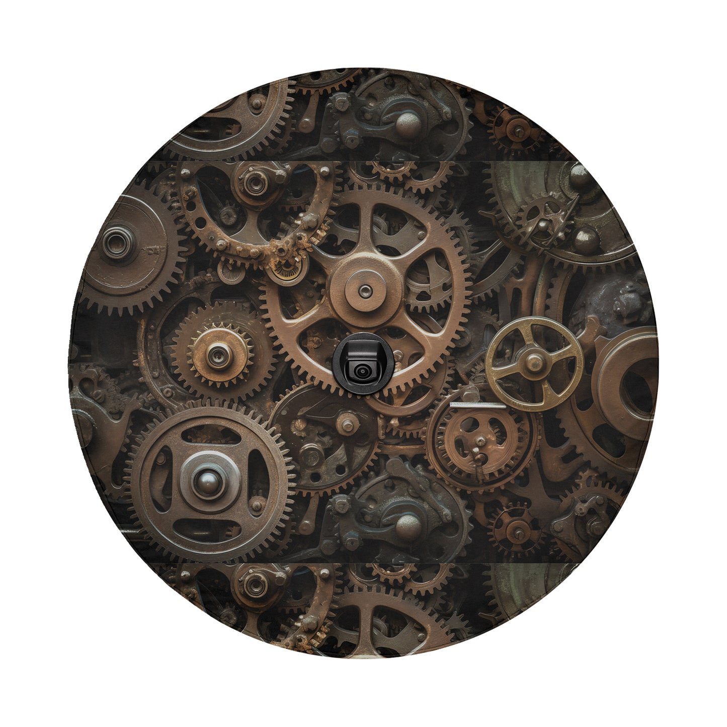 a close up of a clock face with many gears