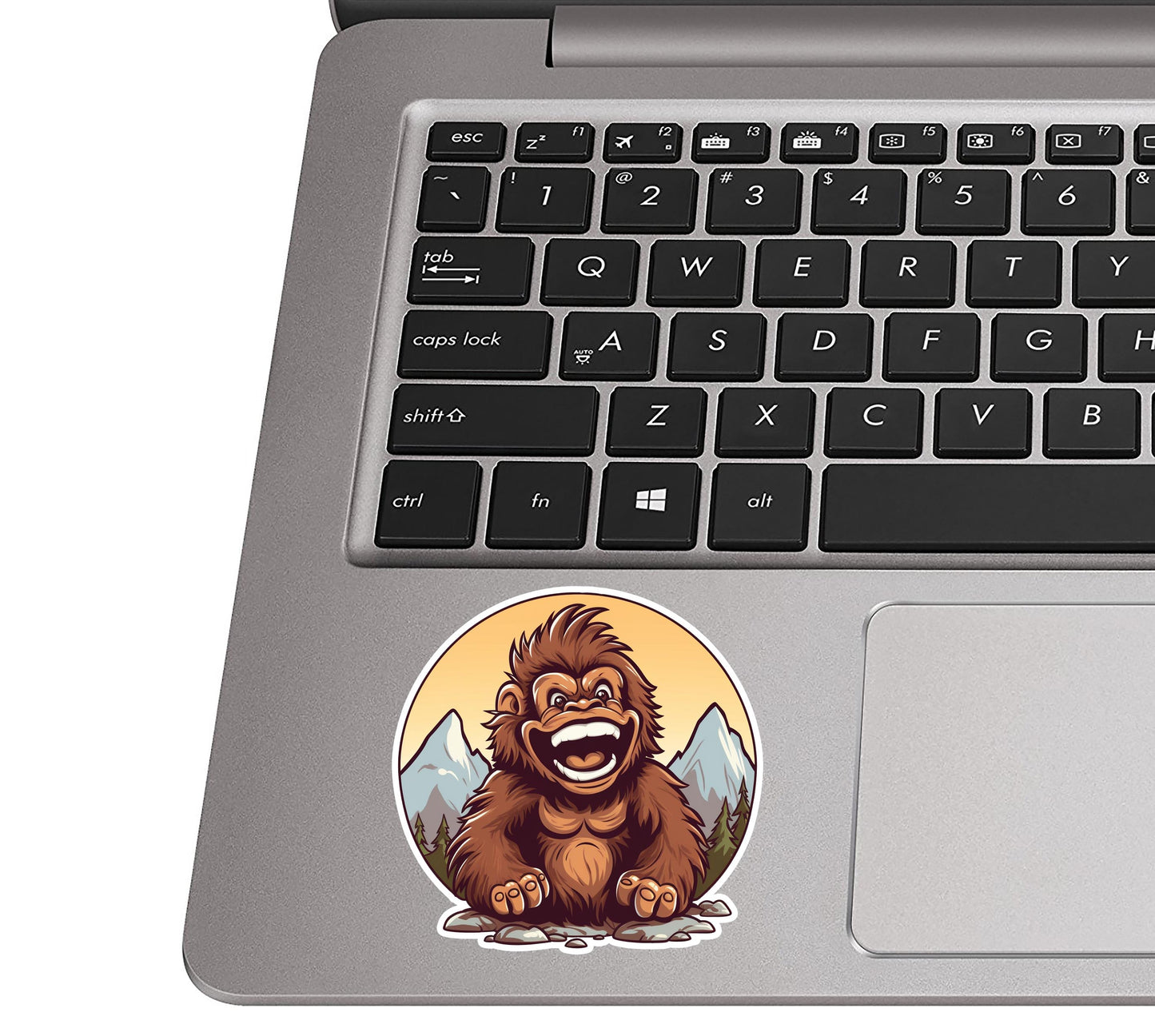 Smiling Baby Sasquatch Vinyl Sticker