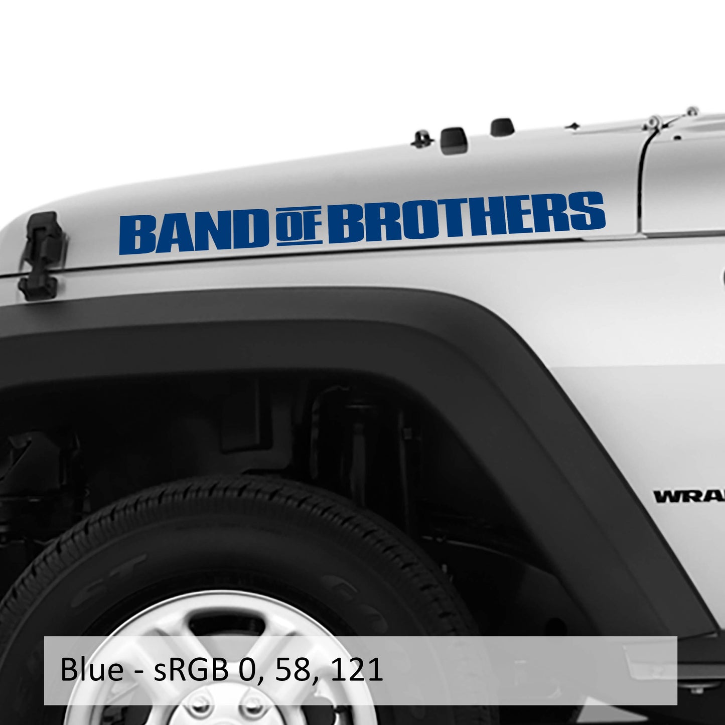 Band of Brothers Side Hood Lettering Vinyl Decal Set (Pair)