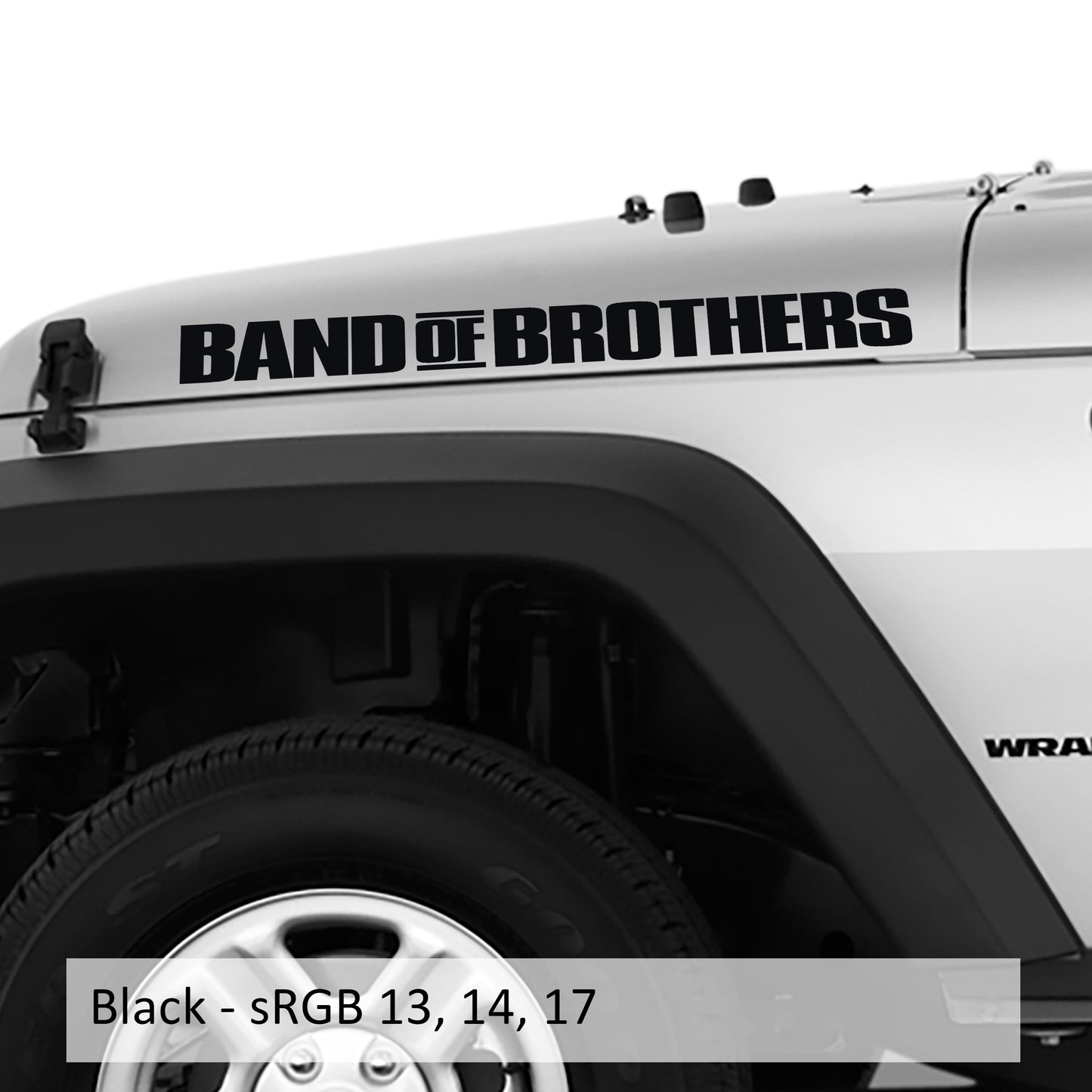 Band of Brothers Side Hood Lettering Vinyl Decal Set (Pair)