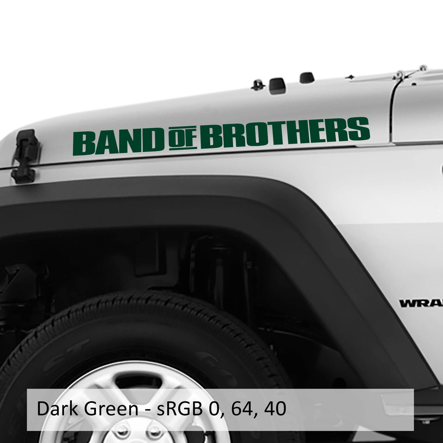 Band of Brothers Side Hood Lettering Vinyl Decal Set (Pair)
