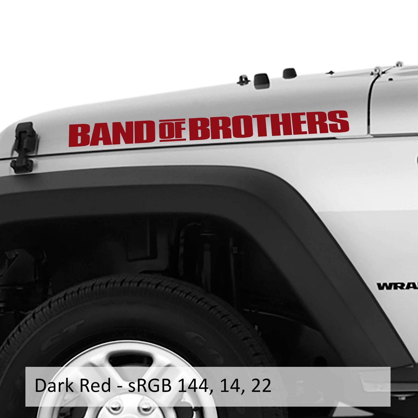 Band of Brothers Side Hood Lettering Vinyl Decal Set (Pair)