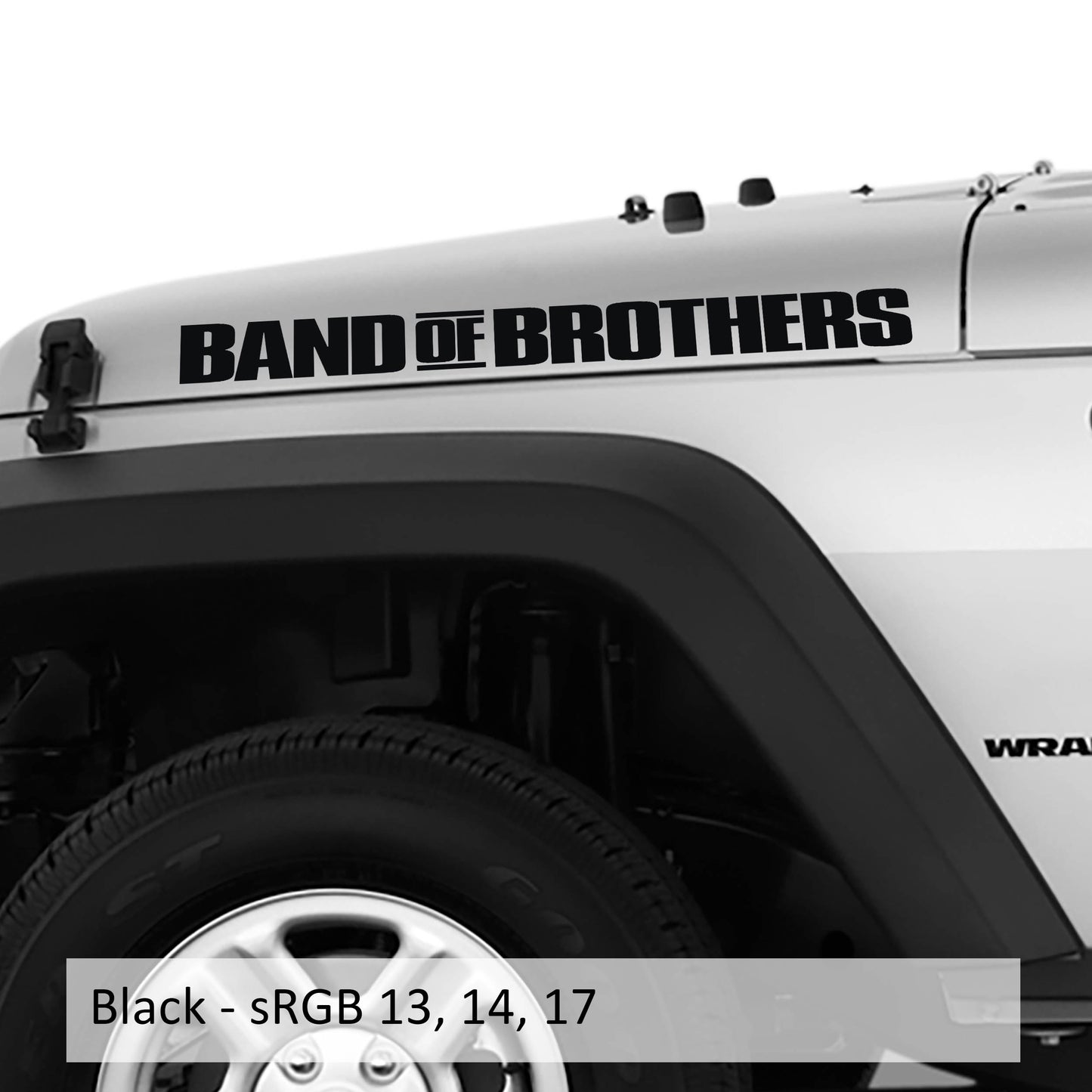 Band of Brothers Side Hood Lettering Vinyl Decal Set (Pair)