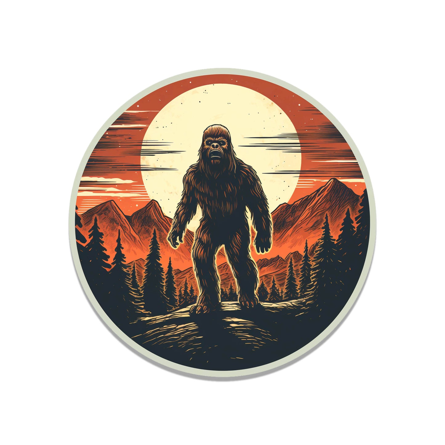 Bigfoot Wilderness Vinyl Sticker