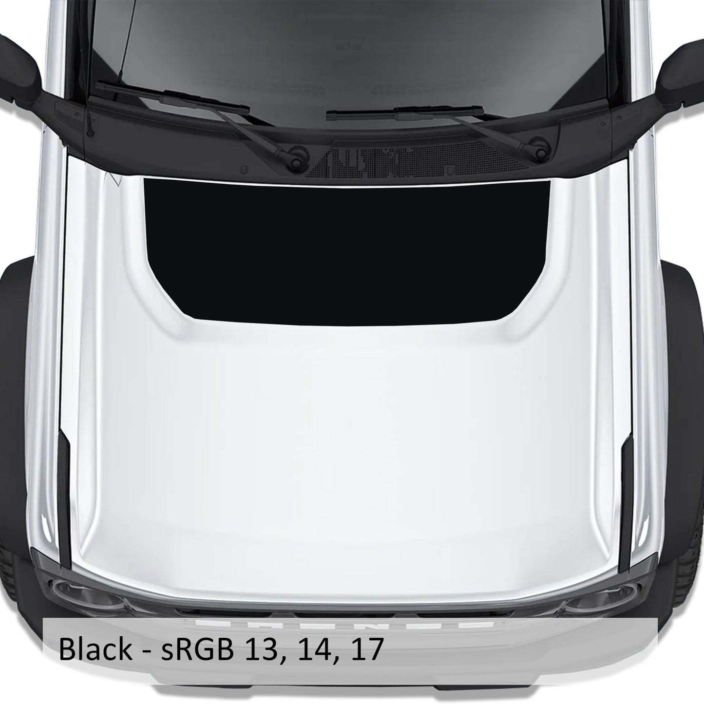 Solid Blackout Hood Vinyl Decal Fits Ford Bronco 2021+