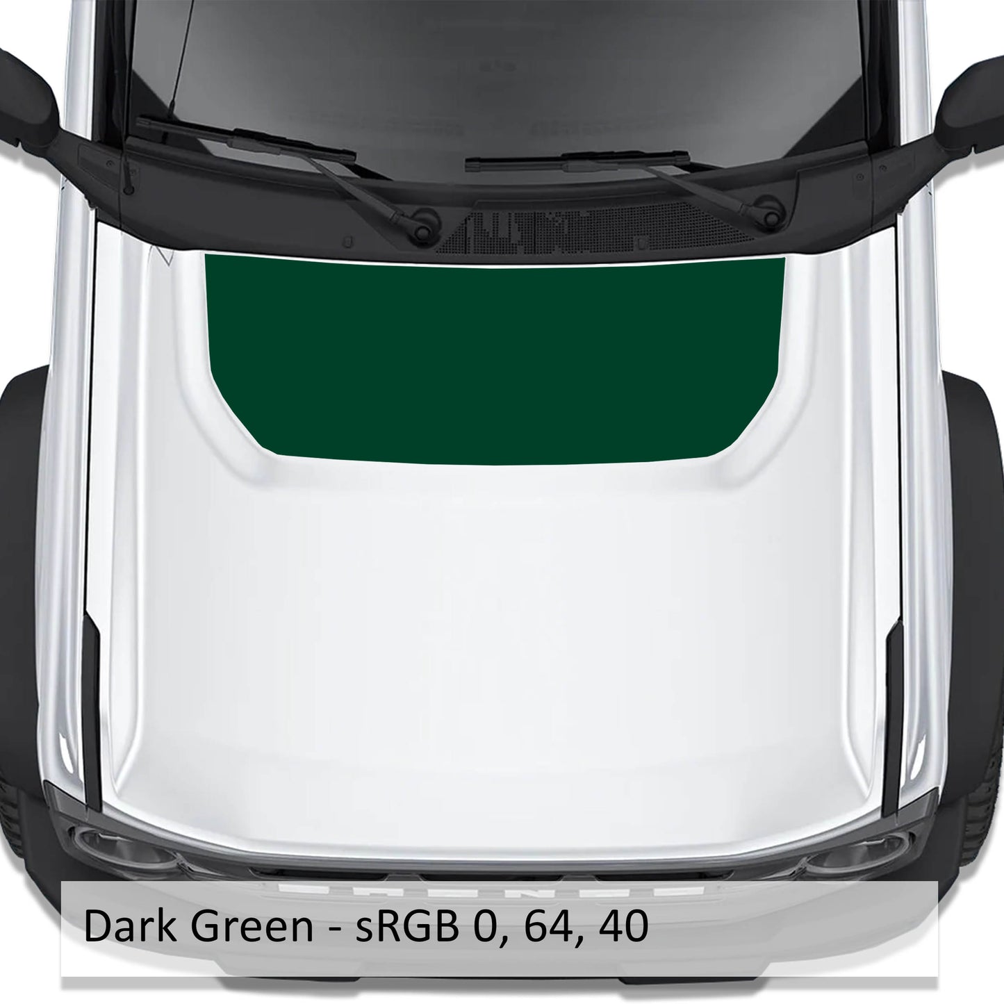 Solid Blackout Hood Vinyl Decal Fits Ford Bronco 2021+