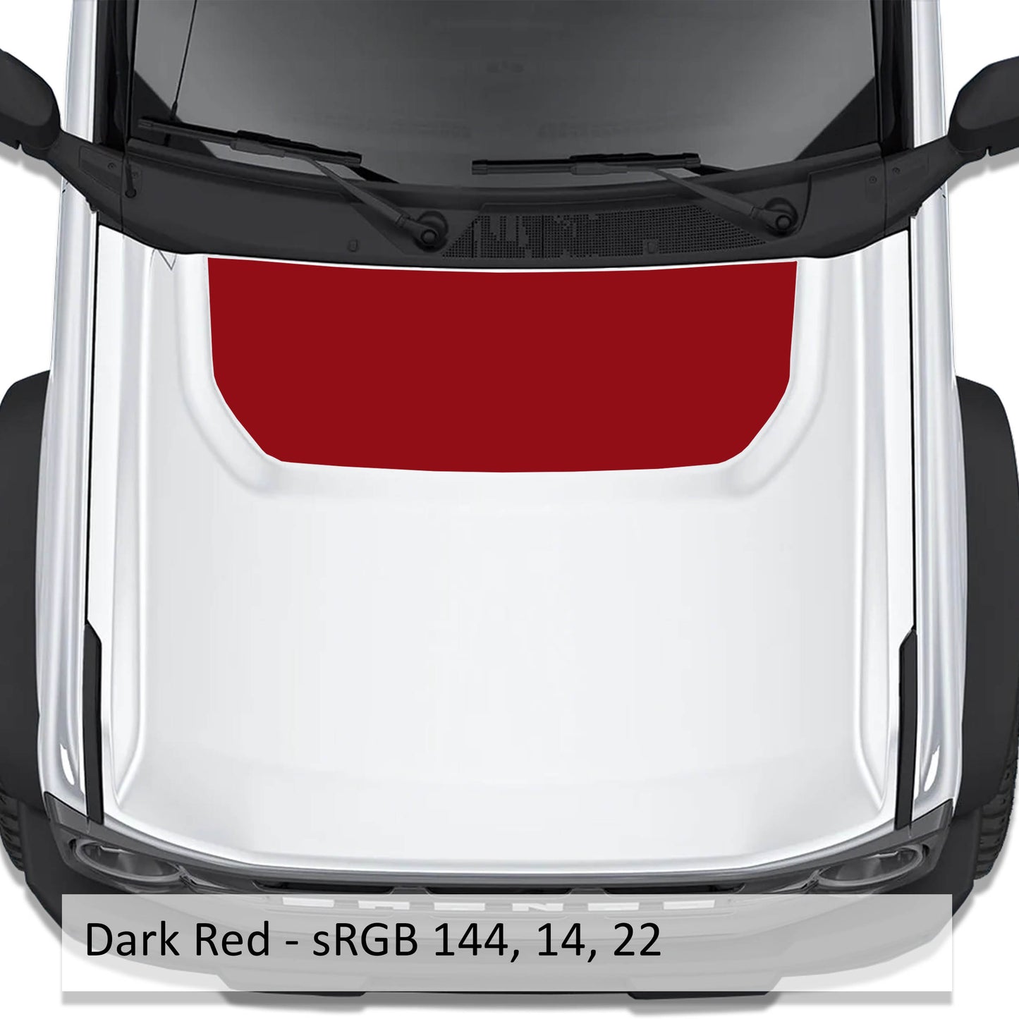 Solid Blackout Hood Vinyl Decal Fits Ford Bronco 2021+